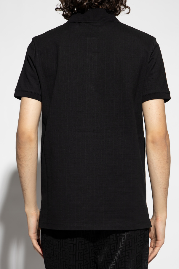 Black Polo shirt with monogram Balmain - Vitkac AS